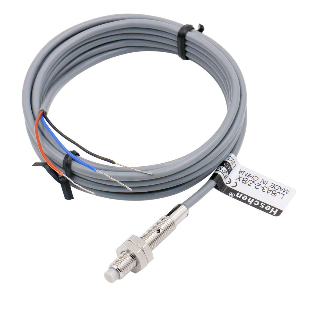  [AUSTRALIA] - Heschen M6 Inductive Proximity Sensor Switch Non-Shield Type LJ6A3-2-Z/BX Detector 2mm 10-30VDC 150mA NPN Normally Open(NO) 3 Wire