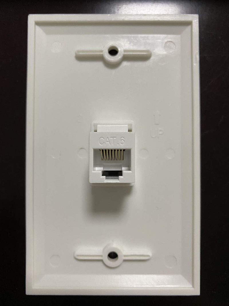 IBL-1 Port Cat6 Keystone Ethernet Female to Female Wall Plate White 1 port - LeoForward Australia