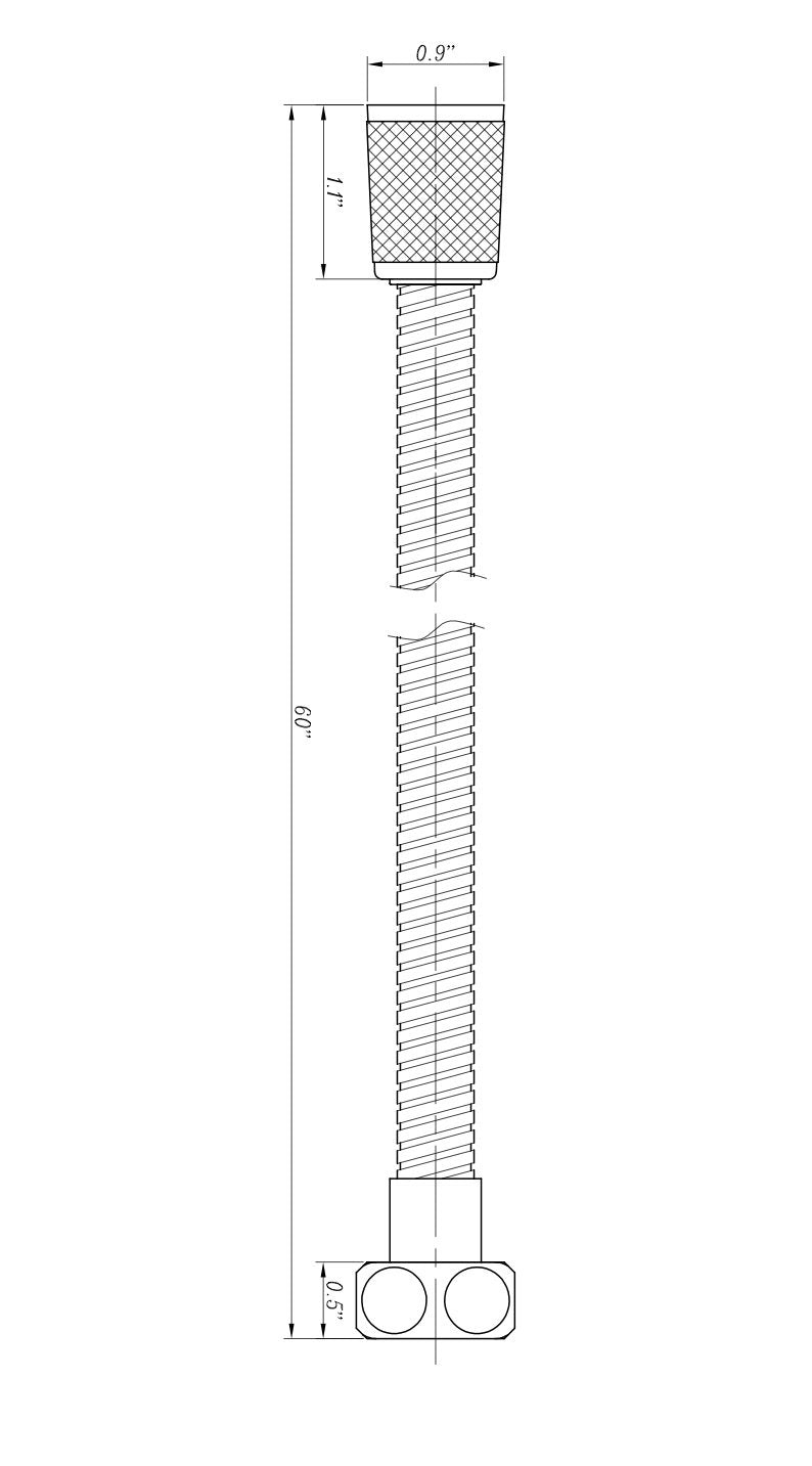  [AUSTRALIA] - Dura Faucet DF-SA200-BQ RV 60-inch Stainless Steel Shower Hose (Bisque Parchment) Bisque Parchment