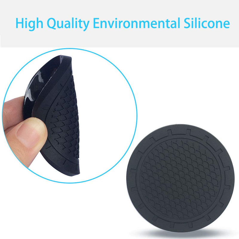  [AUSTRALIA] - BukNikis Car Cup Holder Coasters, Car Interior Accessories 2.75 inch Anti Slip Silicone Cup Mats -Universal (Pack of 4)