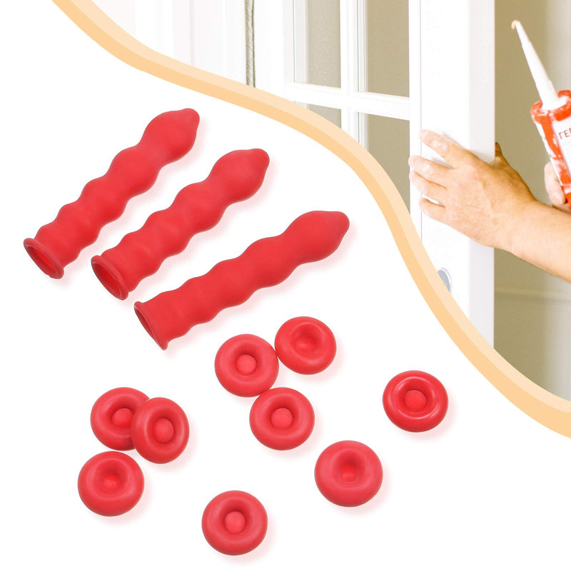  [AUSTRALIA] - Caulk Cap Caulk Saver Cap Caulk Finishing Tool Caulk Saver Caps Caulking Tube Covers Tube Caps for Sealing and Preserving, Red (35 Pieces) 1