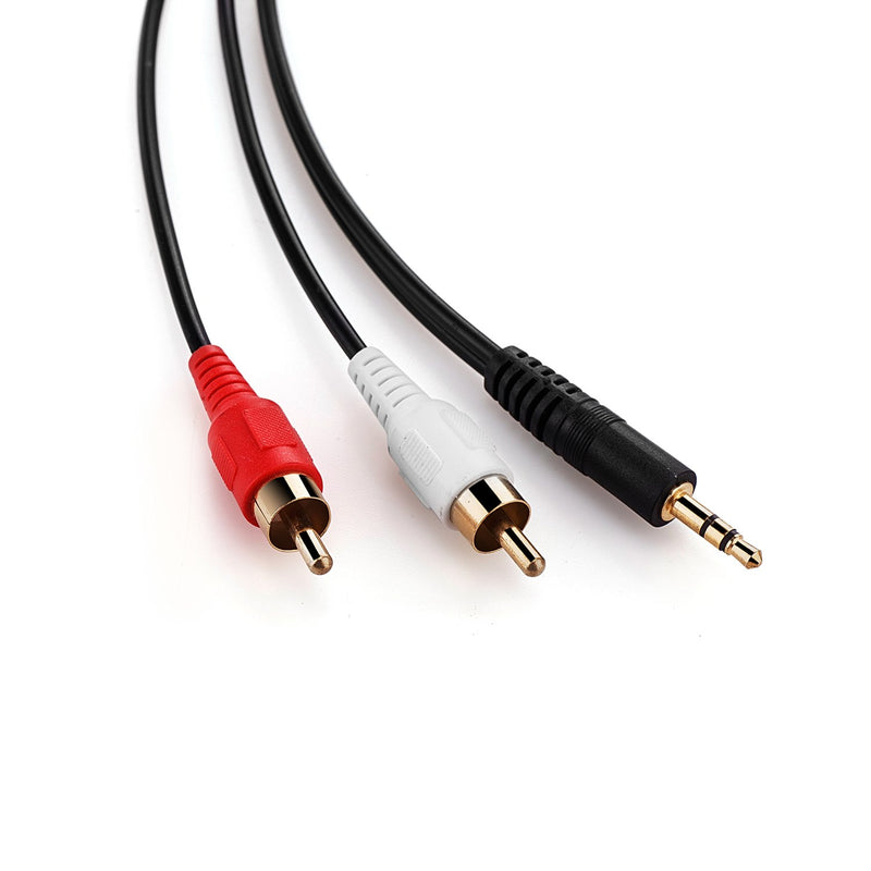 Pasow 3.5mm Stereo Male to 2RCA Male (Right and Left) RCA Audio Cable (50 Feet) - LeoForward Australia