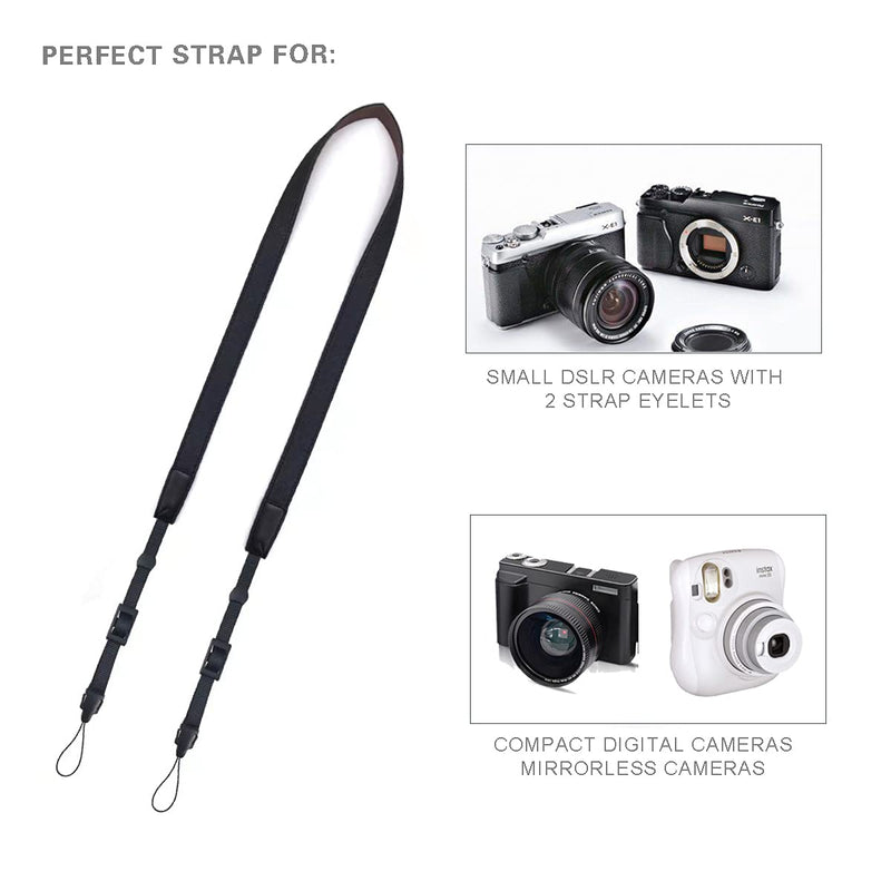  [AUSTRALIA] - Camera Neck Shoulder Strap ，Men and Women Camera Strap Belt for Digital Camera, Mirrorless Camera, Instant Camera. Black-brown