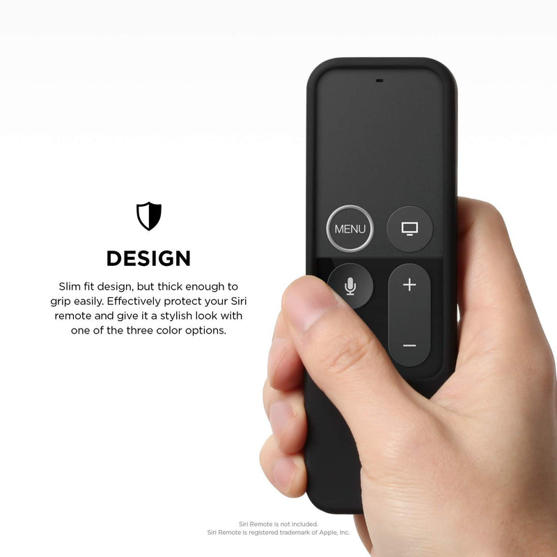 elago R2 Slim Case Compatible with Apple TV Siri Remote 1st Generation (Black) - Slim Design, Scratch-Free Silicone, Shock Absorption, Full Access Black - LeoForward Australia