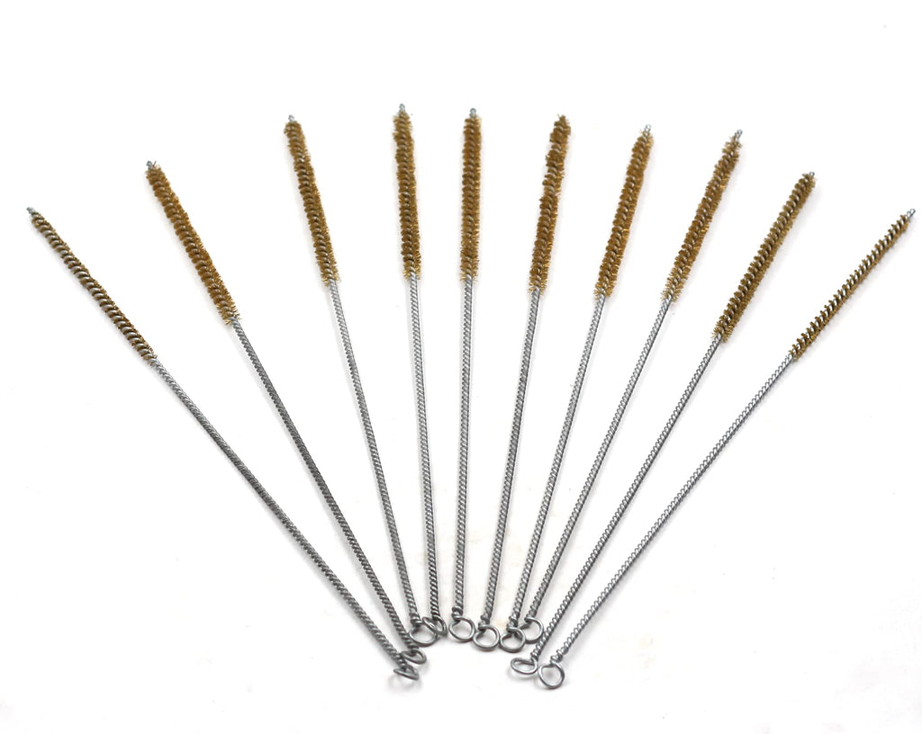  [AUSTRALIA] - Preamer 6mm/ 0.25" Diameter Brass Wire Tube Brush Cleaning Tool for Tube Bottle Pipe Welding Slag and Rust Remove Cleaner Tool , 10pcs