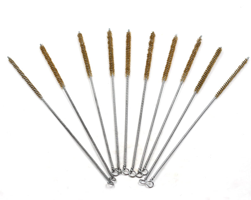  [AUSTRALIA] - Preamer 6mm/ 0.25" Diameter Brass Wire Tube Brush Cleaning Tool for Tube Bottle Pipe Welding Slag and Rust Remove Cleaner Tool , 10pcs