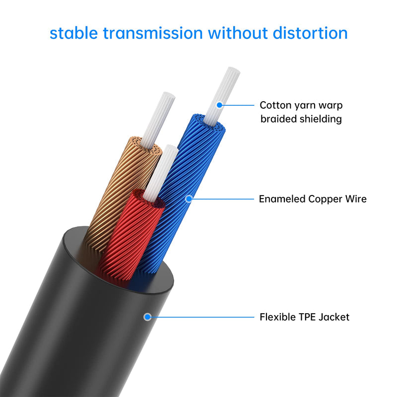  [AUSTRALIA] - USB C to 2 RCA Audio Cable, Yinker Type C to RCA Male to Male Y RCA Splitter, 2 RCA Jack USB C Audio Cable for Phone Laptop PC Speaker Amplifier(1m/3ft 2pack) USB C to 2 RCA Male 2 pack