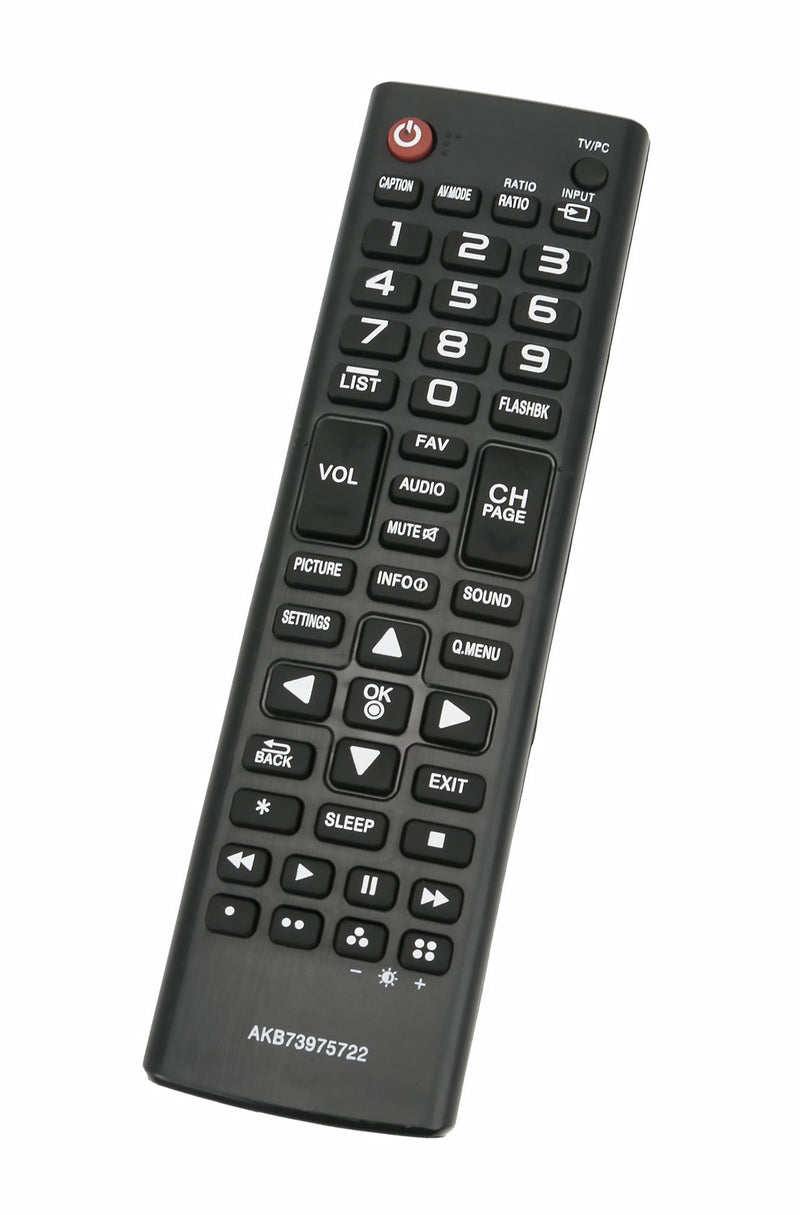 New AKB73975722 TV Remote Control Replacement for LG LED HDTV 22LB4510 22LH4530 24LF4520 29LB4510 28LF4520 28LF4520WU 28LF4520-WU 24LB4510-PU 24LB451B 24LB451B-PU 24LF4520-WU 24LF452B 24LH4530-PU - LeoForward Australia