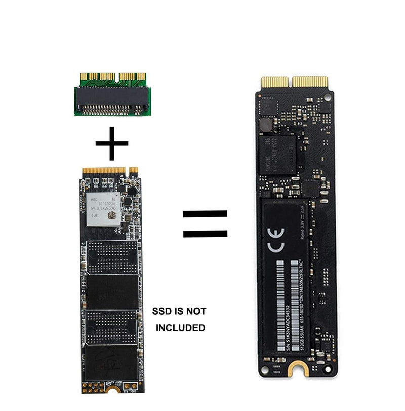  [AUSTRALIA] - Dogfish M.2 NVME PCIe 3.0 SSD Convert Adapter for MacBook Air Pro Retina Mid 2013 2014 2015 2016 2017, NVME/AHCI SSD Upgraded Kit for A1465 A1466 A1398 A1502