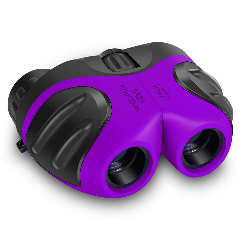  [AUSTRALIA] - 3-8 Year Old Girl, Mom&myaboys Compact Binoculars for Kids Yard Toys, Kids Outdoor Play Equipment, Outdoor Toys for Kids Ages 4-8 8-12(Purple) pueple
