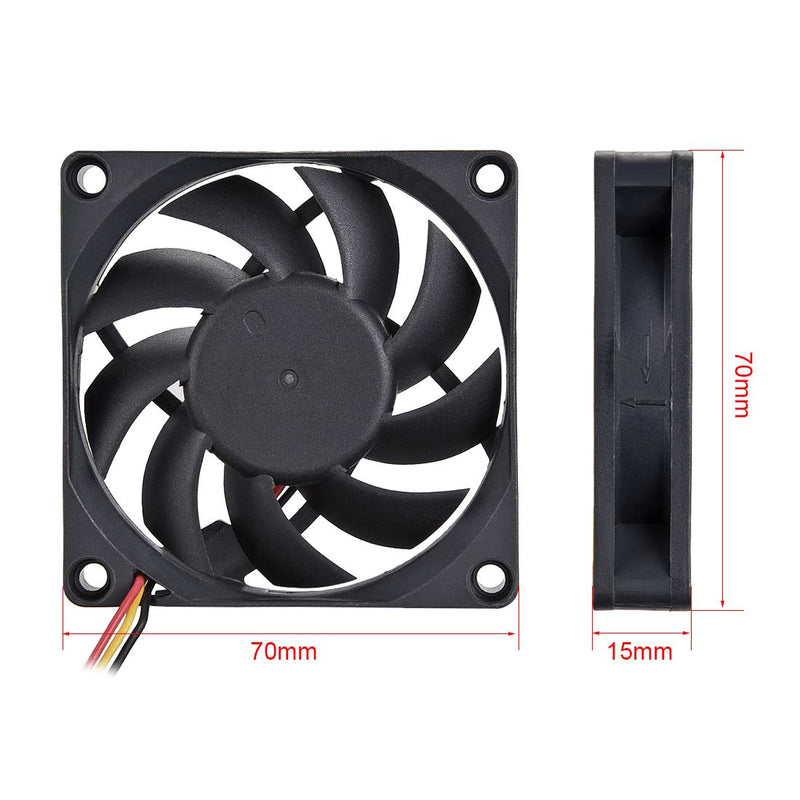  [AUSTRALIA] - uxcell SNOWFAN Authorized 70mm x 70mm x 15mm 12V Brushless DC Cooling Fan #0383