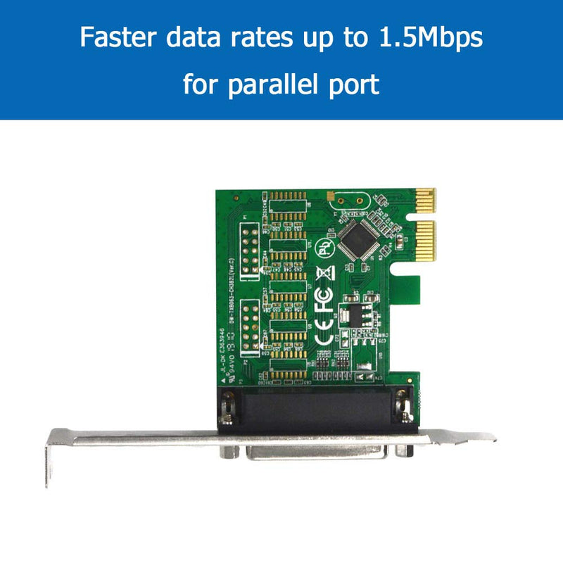  [AUSTRALIA] - GODSHARK PCIe Parallel Port Expansion Card, PCI Express to DB25 LPT Converter Adapter Controller for Desktop with Low Bracket, Support SPP / PS2 / EPP / ECP Modes