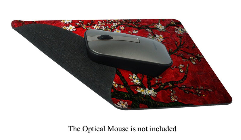 Meffort Inc Standard 9.5 x 7.9 Inch Mouse Pad - Vincent Van Gogh Cherry Blossoming - LeoForward Australia