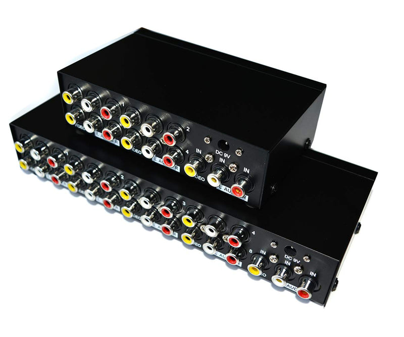  [AUSTRALIA] - MT-VIKI 8 Way 3 RCA Splitter Composite Video Audio Distribution (1 in 8 Out) 1 in 8 out