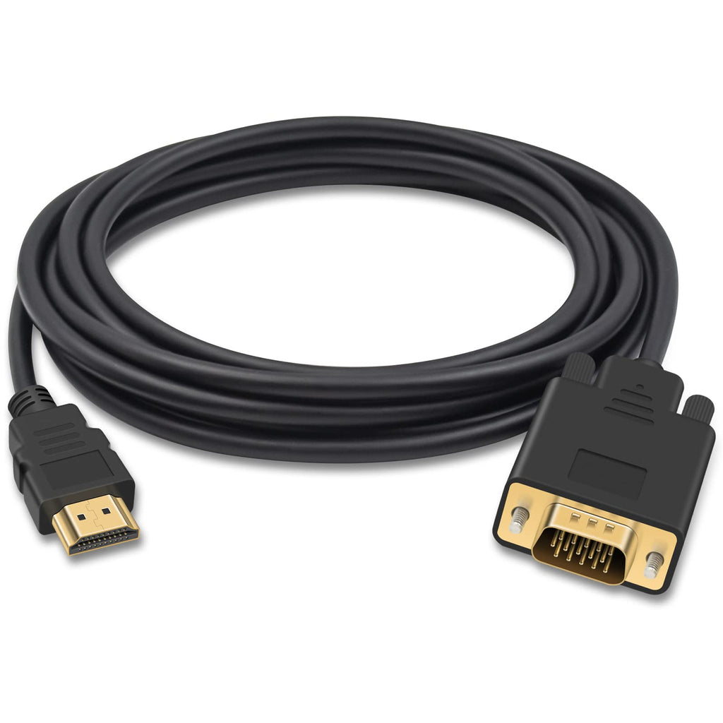  [AUSTRALIA] - HDMI to VGA, Xhwykzz HDMI to VGA Adapter Cable, Gold-Plated HDMI Male to VGA Male One-Way Transmission Converter for Computer Desktop Laptop Monitor Projector HDTV (10 Feet) 10 Feet