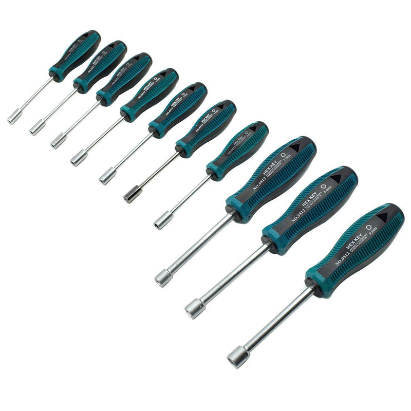 Rannb Hexagon Nut Hex Socket Wrench Screwdriver Set Hand Tool - Set of 10 - LeoForward Australia