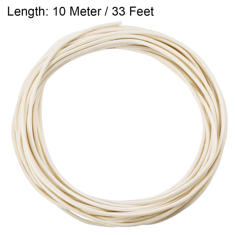  [AUSTRALIA] - uxcell Insulation Braid Sleeving, 33Ft-2mm High TEMP Fiberglass Sleeve White