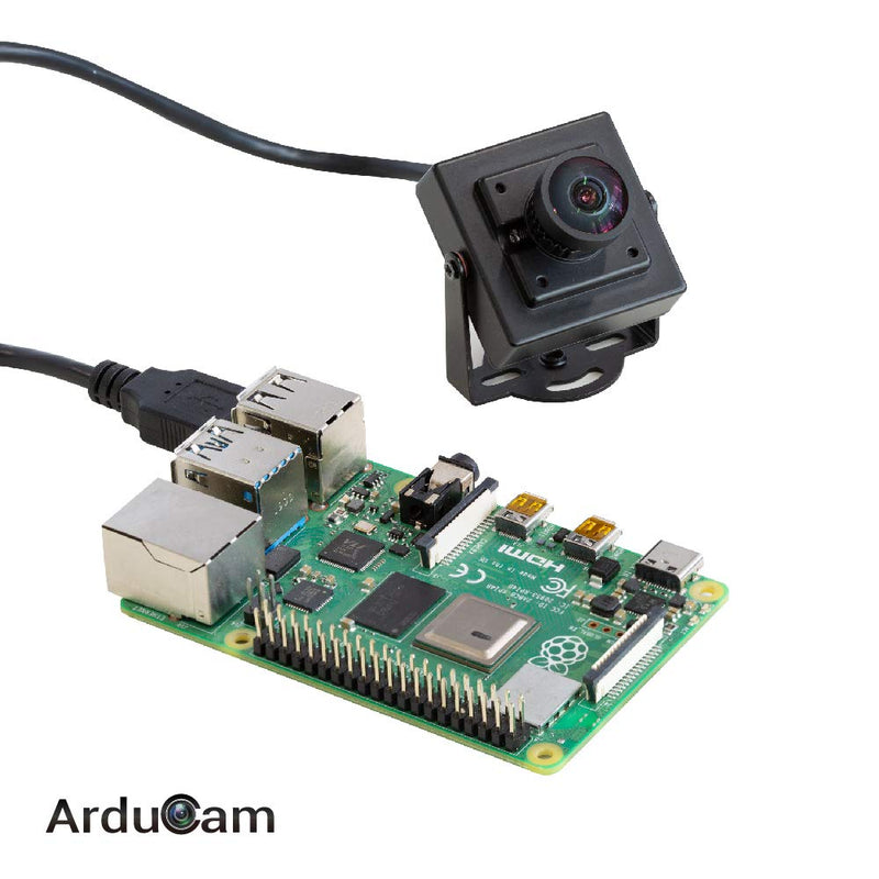  [AUSTRALIA] - Arducam 1080P Low Light WDR USB Camera Module with Metal Case, 2MP 1/2.8" CMOS IMX291 160 Degree Ultra Wide Angle Mini UVC Webcam Board with Microphone