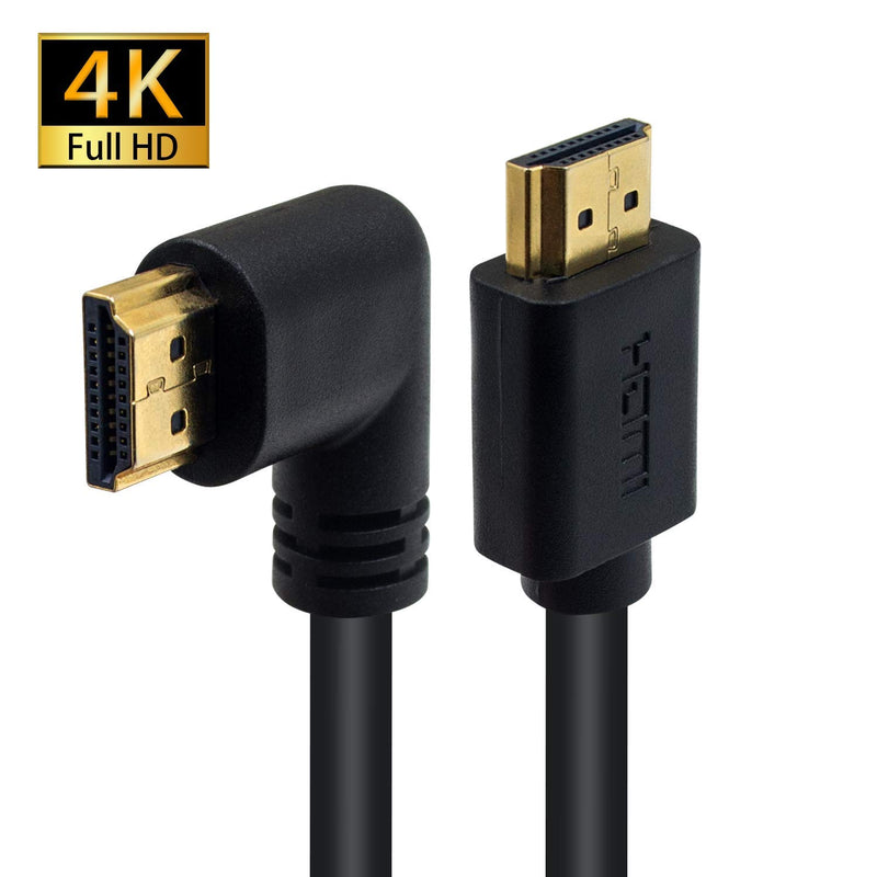 Poyiccot HDMI 2.0 Male to Male Cable 90 Degree, 2 Feet / 60cm Gold Plated High Speed HDMI Male to Male Left Angle Cable 60Hz, 4K 2K (M/M Left) - LeoForward Australia