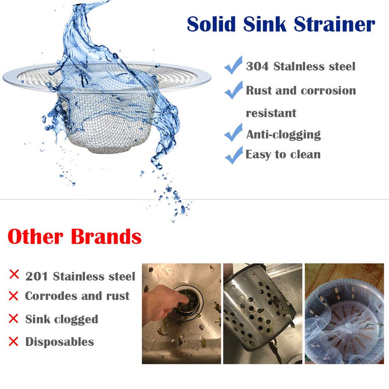  [AUSTRALIA] - 2 pcs Heavy Duty Stainless Steel Slop Basket Filter Trap, 2.75" Top / 1" Mesh Metal Sink Strainer,Perfect for Kitchen Sink/Bathroom Bathtub Wash basin Floor drain balcony Drain Hole 2.75"