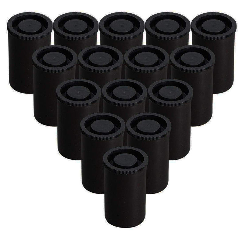  [AUSTRALIA] - AKIRO Film Canisters with Caps 35 mm Empty Camera Reel Storage Containers Case Plastic Storage 15 Pack Black