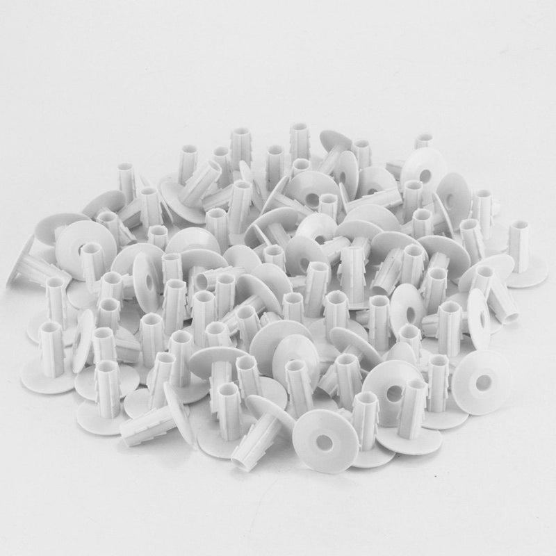  [AUSTRALIA] - Single Feed-Through Bushing, White, Pack of 100