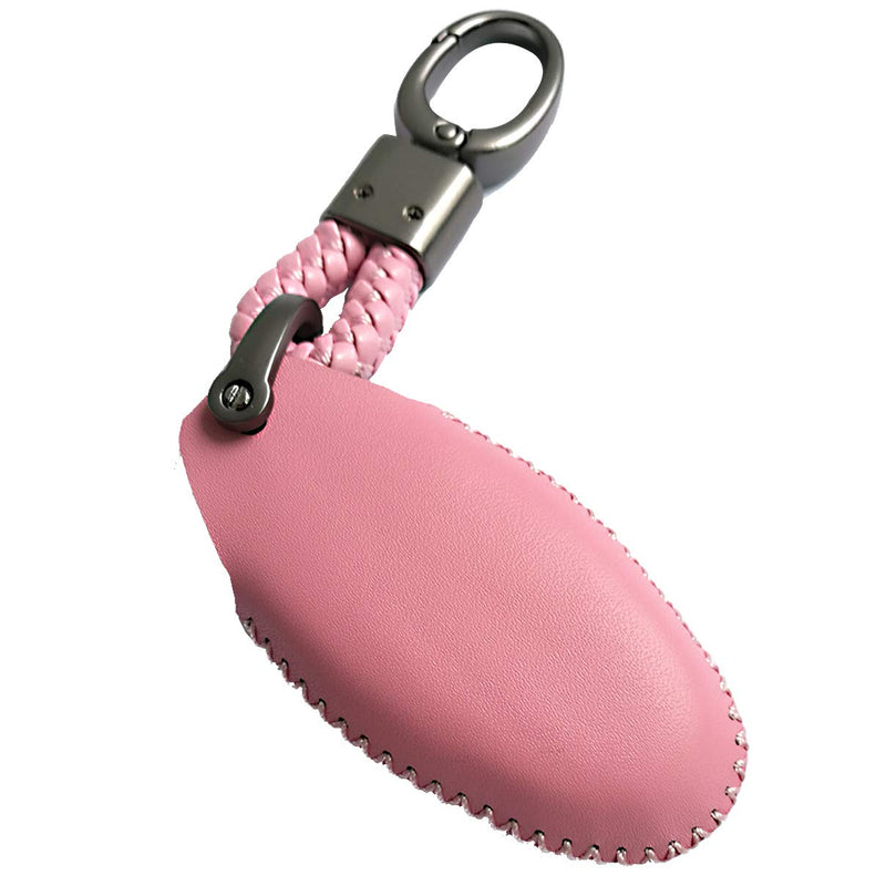  [AUSTRALIA] - Alegender Leather Pink 5Btn Key Cover Case Fob Protector Fits for 2017 2018 Nissan Rogue Maxima Altima Sedan Pathfinder Remote