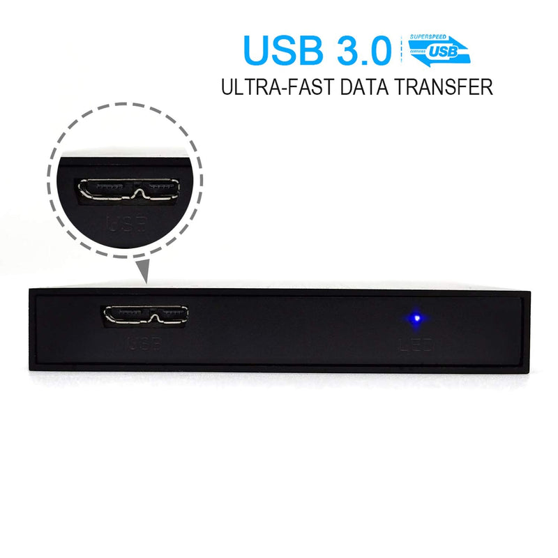  [AUSTRALIA] - HWAYO 160GB Ultra Slim Portable External Hard Drive USB3.0 2.5'' HDD Storage for PC, Desktop, Laptop, MacBook, Chromebook (Black) Black
