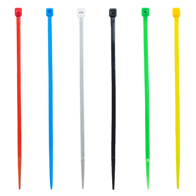  [AUSTRALIA] - 4 Inch Thin Zip Ties, 120pcs Clear Nylon Cable Ties, 6 Multi-colors 3X100mm 00.multi-colors 120PCS