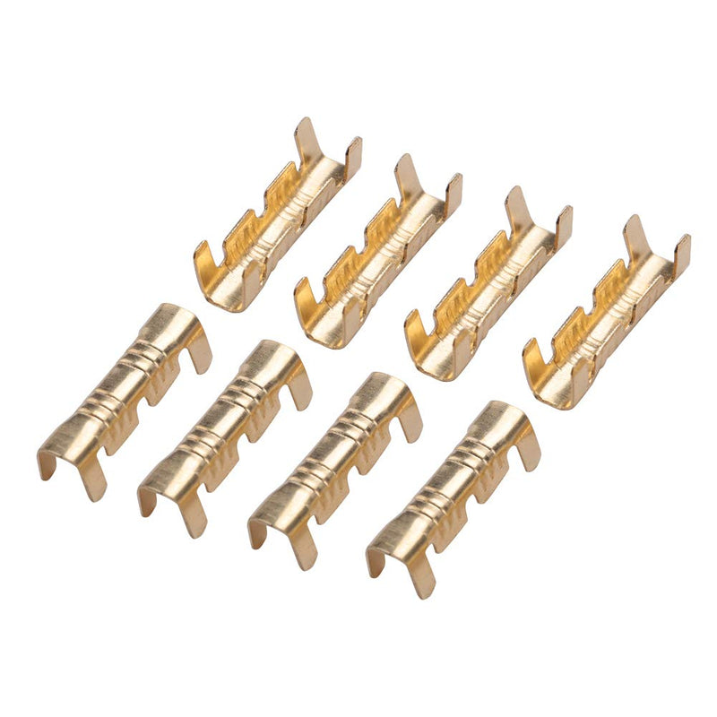  [AUSTRALIA] - Jeanoko U Shape Brass Wiring Terminal Quick Wiring Terminals Crimp Kit Brass Crimp Terminal Cable Wire Spade Line Pressing Button 100pcs for Lines of 0.5-1.5m Square