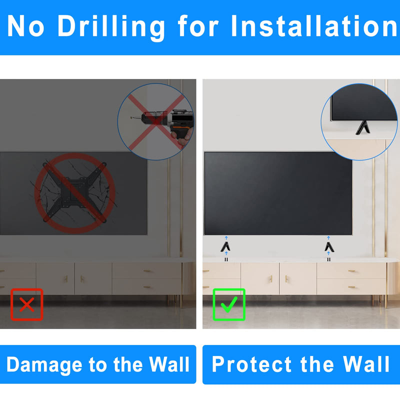  [AUSTRALIA] - TV Base Stand for TCL Roku TV Legs Replacement for TCL Smart TV 40in 43in 48in 49in 50in 55in 60in 65in 75in 85in, Universal TV Legs for TCL Roku TV Base, TV Stand Legs with Screws and Instruction