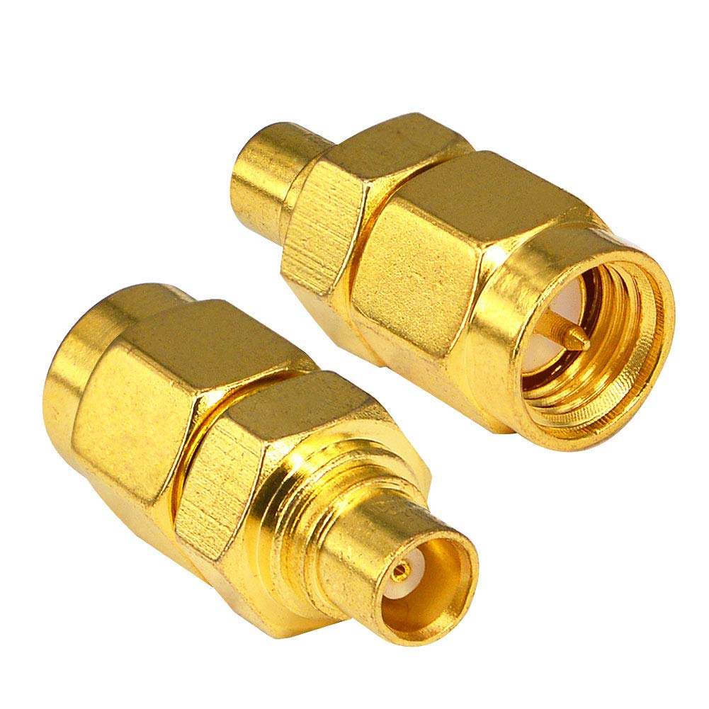  [AUSTRALIA] - BOOBRIE MCX to SMA Adapter RF Coaxial Antennas Connector SMA Female to MCX Male Connector for Antennas/Broadcast/Radios/Telecom/Coaxial Cable/LMR/CCTV/Microwave Pack of 2