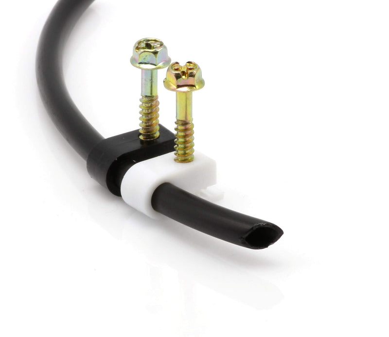  [AUSTRALIA] - THE CIMPLE CO - Single Coaxial Cable Clips, Cat6, Electrical Wire Cable Clip, 1/4 in (6 mm) Screw Clip and Fastener, Black (100 Pieces per Bag) 100 Pack