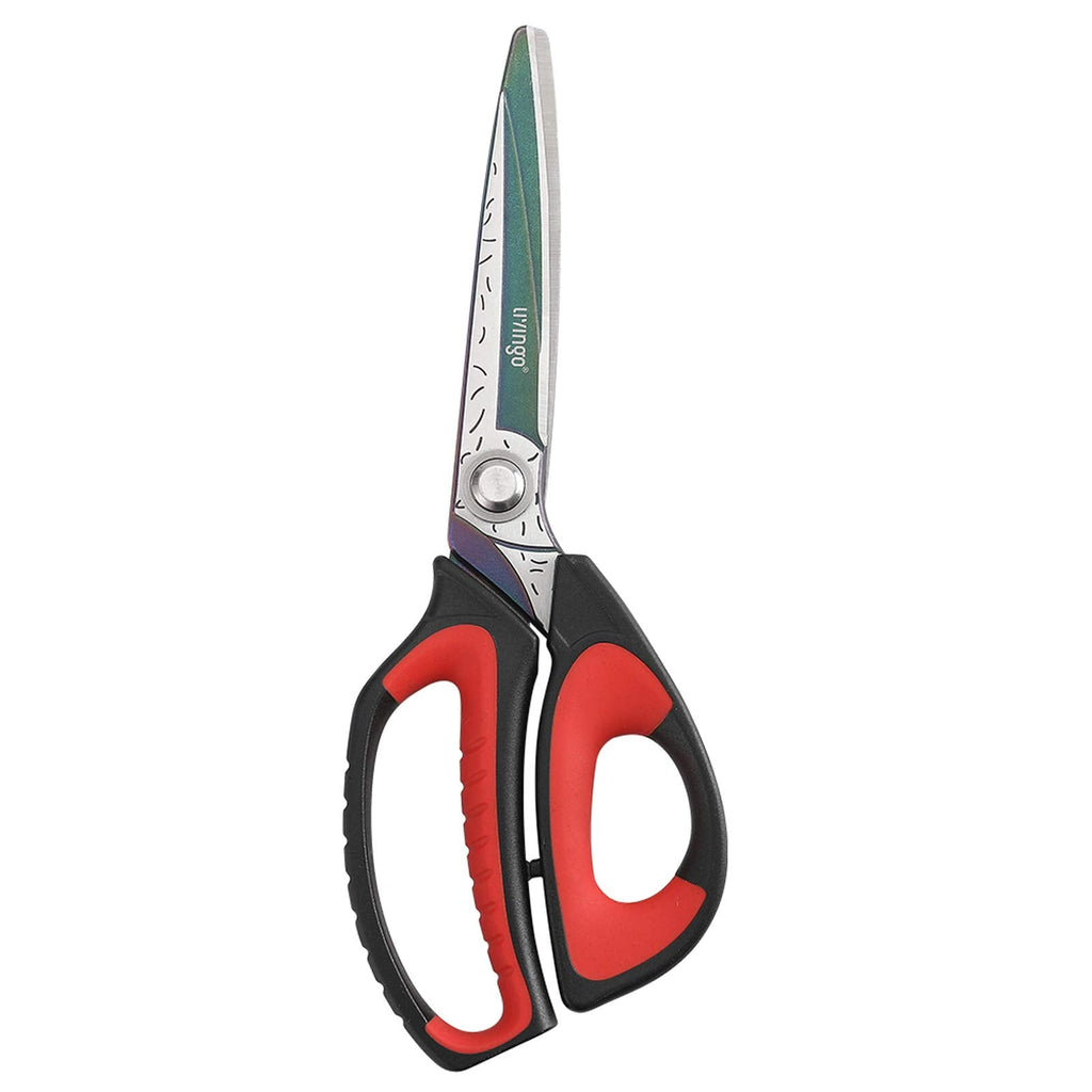 [AUSTRALIA] - LIVINGO 10'' Multipurpose Heavy Duty Scissors, Premium Titanium Coating Forged Stainless Steel Tool Industrial Shears for Household Pruning, Gardening, Fabric