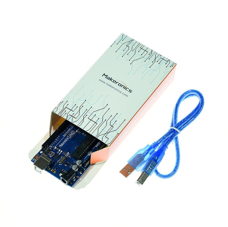  [AUSTRALIA] - Makeronics Microcontroller Board and RAB 7-in-1 Breadboard Holder with USB Cable Compatible with UNO R3 Board ATmega328P and Arduino IDE