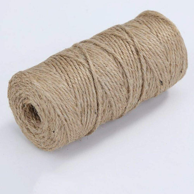  [AUSTRALIA] - Jute Twine 6 Rolls 2000 Feet Crafts Twine 2mm 3 Ply Packing String Natural Jute Rope for Crafts Wrapping Floristry Gardening Picture Display