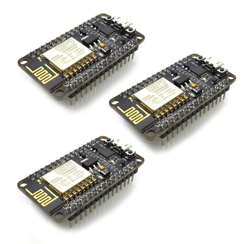  [AUSTRALIA] - HiLetgo 3pcs ESP8266 NodeMCU CP2102 ESP-12E Development Board Open Source Serial Module Works Great for Arduino IDE/Micropython (Large) Pack of 3