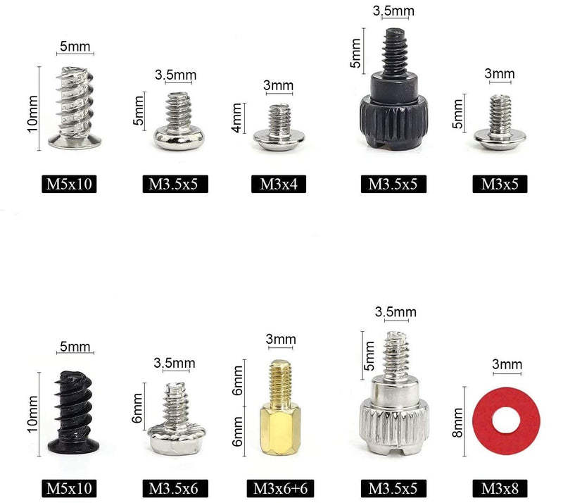  [AUSTRALIA] - Sutemribor 300PCS Personal Computer Screw Standoffs Set Kit for Hard Drive Computer Case Motherboard Fan Power Graphics