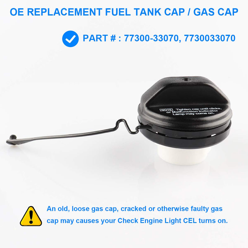 Gas Cap, Fuel Cap Replace 77300-33070 7730033070 Compatible with Toyota - 4Runner, Avalon, Camry, Corolla, Highlander, Matrix, Sequoia, Sienna, Solara, Tacoma, Tundra, GX470, ES330, ES300, More - LeoForward Australia