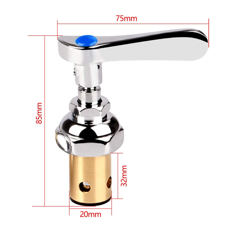 KWODE Replacement Brass Hydraulic Control Spindle Assembly Cartridge Faucet Valve for Bathroom Kitchen Wall Mount Commercial Faucet (1 Pair Hot & Cold) - LeoForward Australia