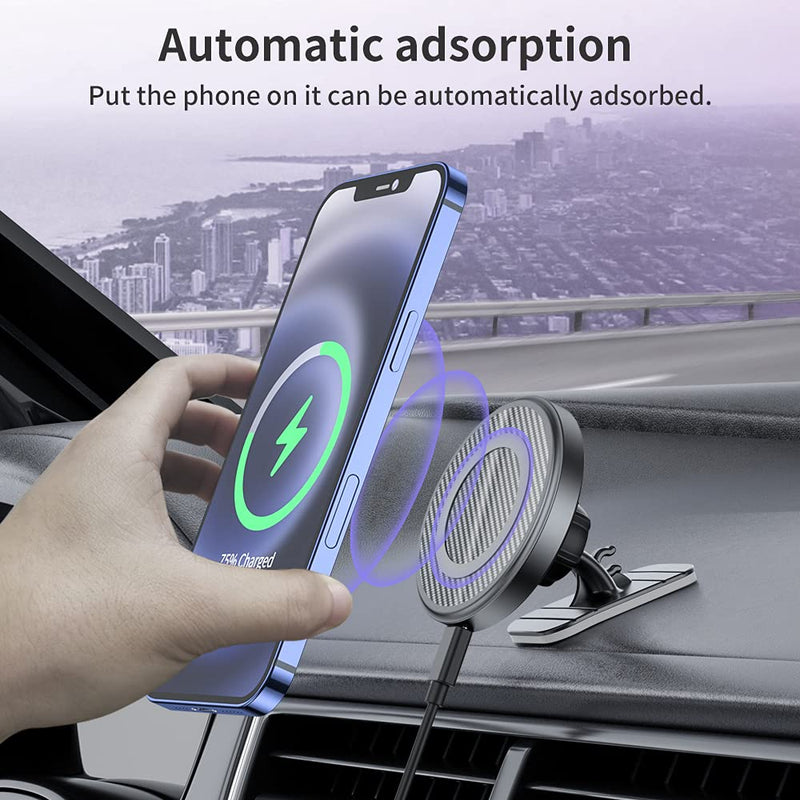  [AUSTRALIA] - Magnetic Wireless Car Charger,15W Fast Charging Auto-Alignment Air Vent Dashboard Mag-Safe Car Mount Charger Phone Holder for iPhone 13/13 Pro/13 Pro Max/13 Mini /12/12 Pro/12 Pro Max/12 Mini