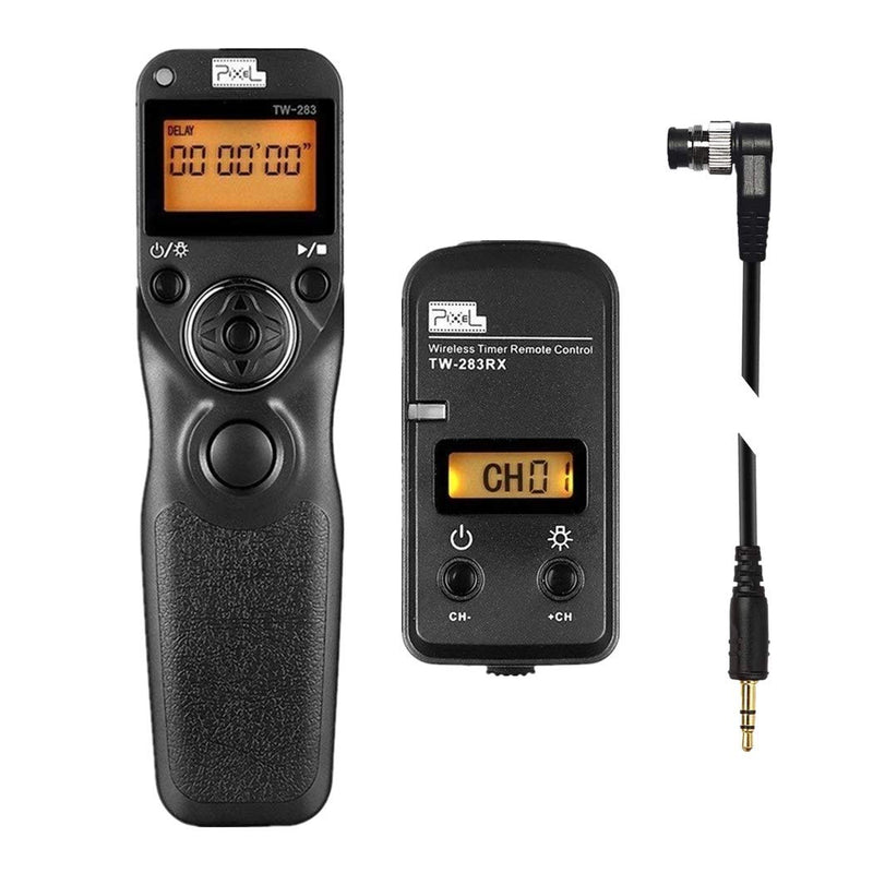  [AUSTRALIA] - Pixel LCD Wireless Shutter Release Remote Control TW283-DC0 Compatible with Nikon Z9 D3 D810A D3s D4 D5 D6 D800 D850 D800E D810A D810 D700 D500 D300 D300s D200 F100 F90 F90X F6 F5 N90s D1X D2H TW-DC0 Nikon