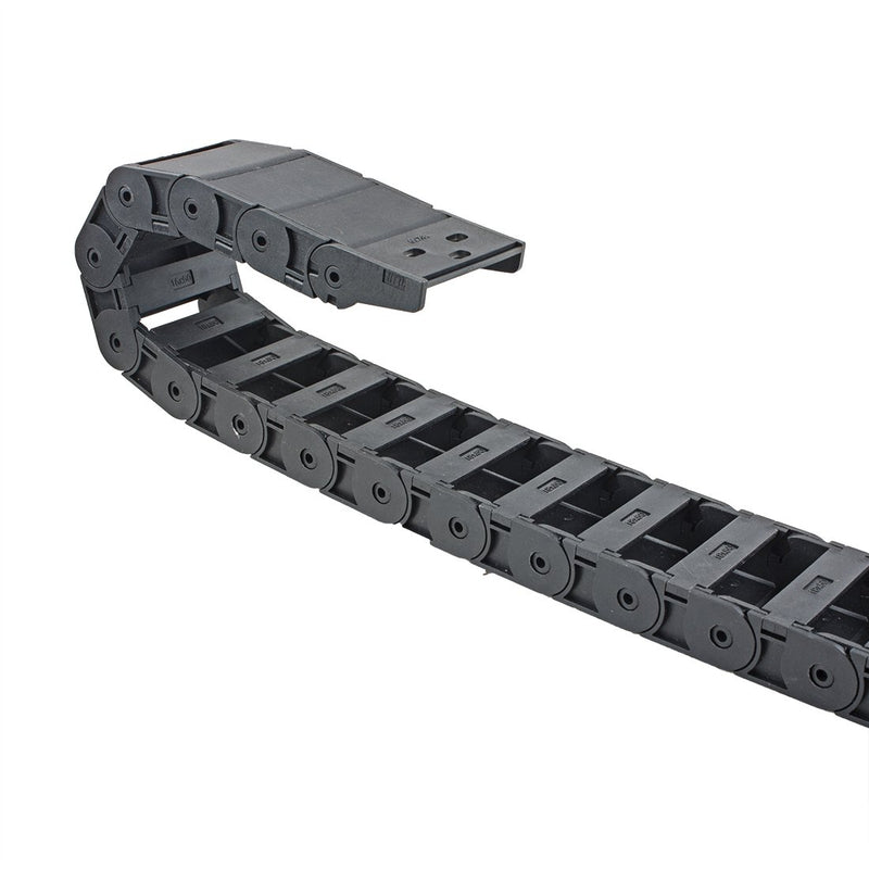  [AUSTRALIA] - uxcell R38 18mm x 50mm Black Plastic Semi Closed Cable Wire Carrier Drag Chain 1M Length