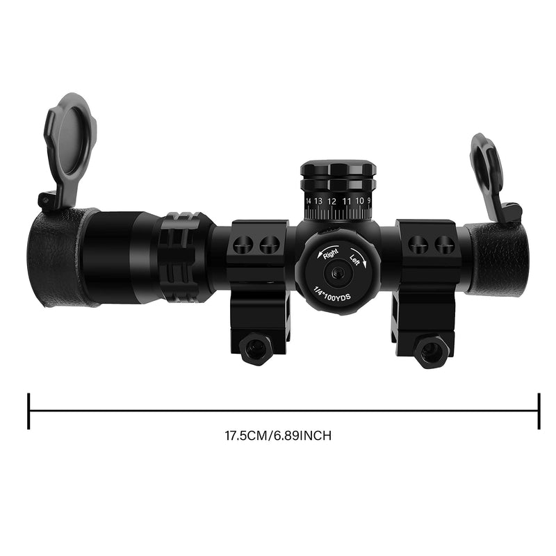  [AUSTRALIA] - BESTSIGHT Rifle Scope Tactical Optic Sight Red&Green Illuminated Riflecope for Hunting&Shooting with Free Scope Rings 2-8x20 riflescope