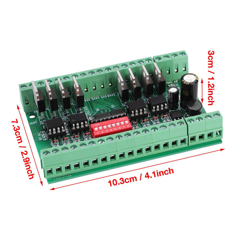  [AUSTRALIA] - 8-Channel Voltage Level Translator Voltage Level Converter Card NPN/PNP to NPN 5V/24V SquareWave Signal Converter Module Level Converter 10MHZ Optocoupler