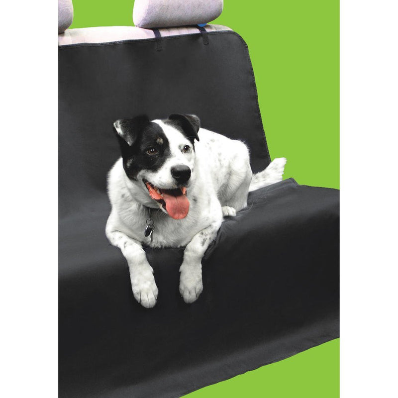  [AUSTRALIA] - BDK TravelDog Black Oxford Hammock Waterproof Car Bench Seat Cover for Pets