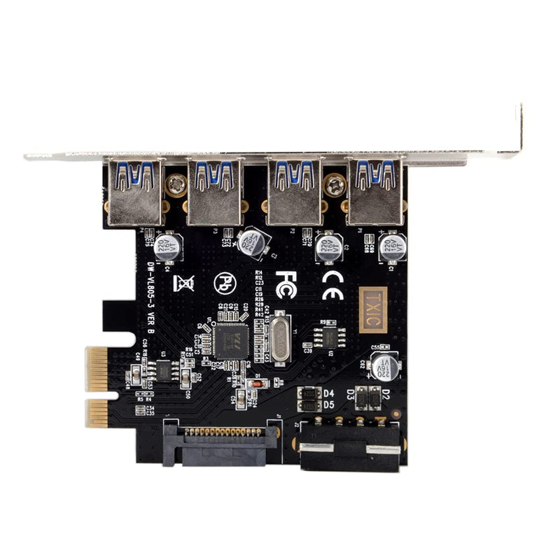  [AUSTRALIA] - JSER 4 Ports PCI-E to USB 3.0 HUB PCI Express Expansion Card Adapter 5Gbps for Motherboard