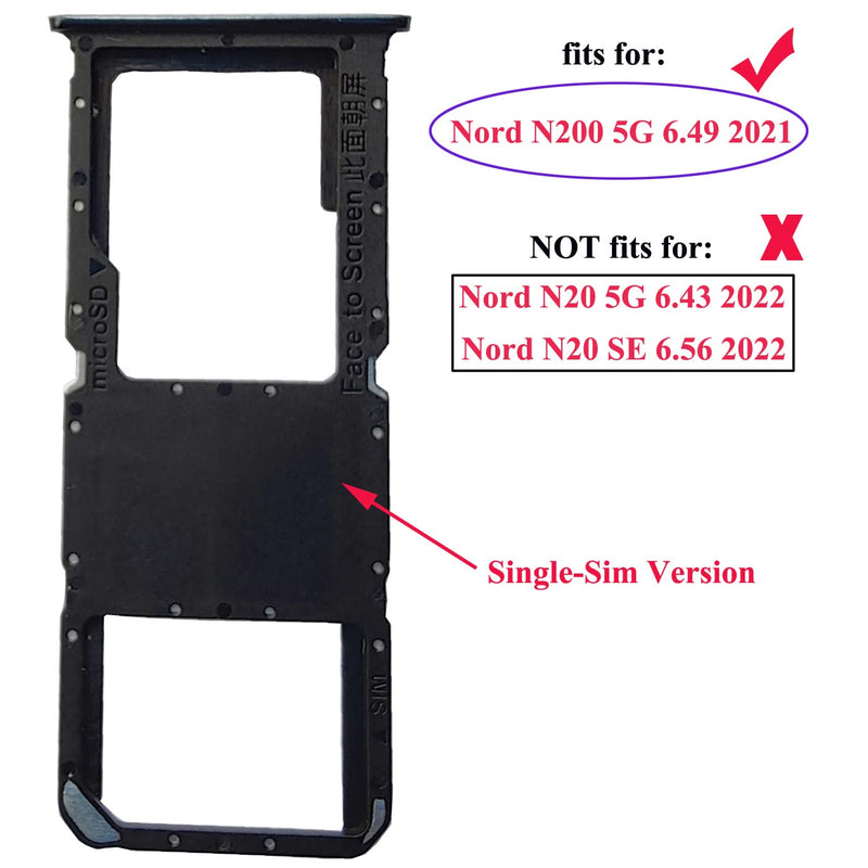  [AUSTRALIA] - Ubrokeifixit for OnePlus Nord N200 5G Single Sim Card Tray Slot Holder Replacement for OnePlus Nord N200 5G 6.49" DE2118 DE2117,with Eject Pin (N200 5G-Blue) N200 5G-Blue