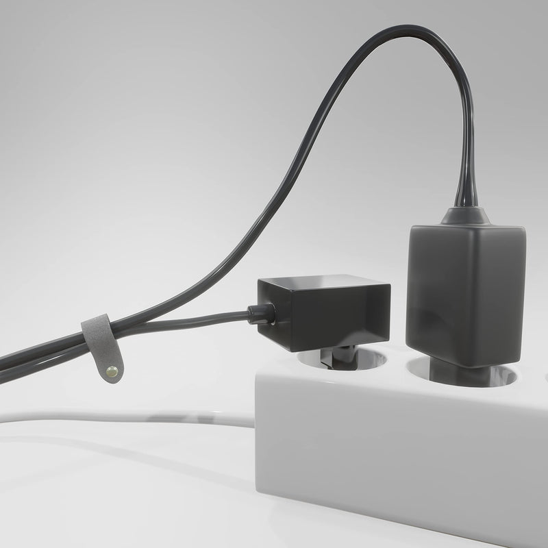  [AUSTRALIA] - Carrotez Leather Earphone Wrap Cord Organizer Ties, 3pcs(Black/White/Grey), Cable Straps, Cable Ties Leather Cord Organizer, Good cable management, USB Cable Clips