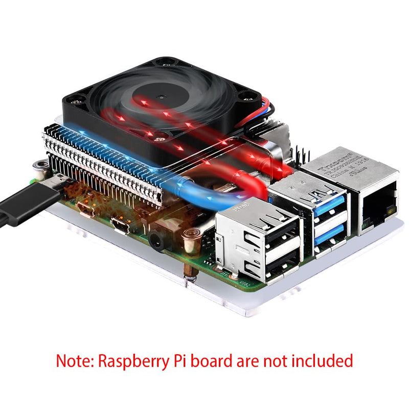  [AUSTRALIA] - GeeekPi Raspberry Pi Cooling Fan, Ultra Thin ICE Tower Cooler, PWM Cooler with Heatsink for Raspberry Pi 4 Model B 8GB/4GB/2GB